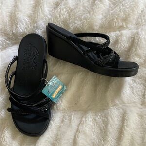 Corkys Black Wedge Shoes Sleek and Versatile